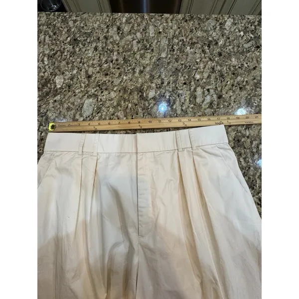 Anthropologie Mare Mare Curved-Hem Chino Pants Wide Leg Light Sand Size XL - Image 9