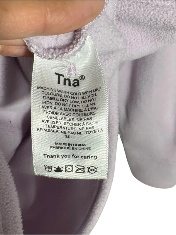 Aritzia TNA Polar Fleece Shacket Shirt Jacket Size 1 (SM) Oversized Purple - Image 6