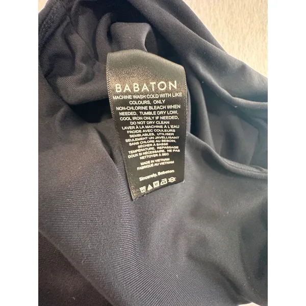 Babaton Aritzia Black High Neck Racerback Thong Bodysuit Small Sleeveless Top‎ - Image 5