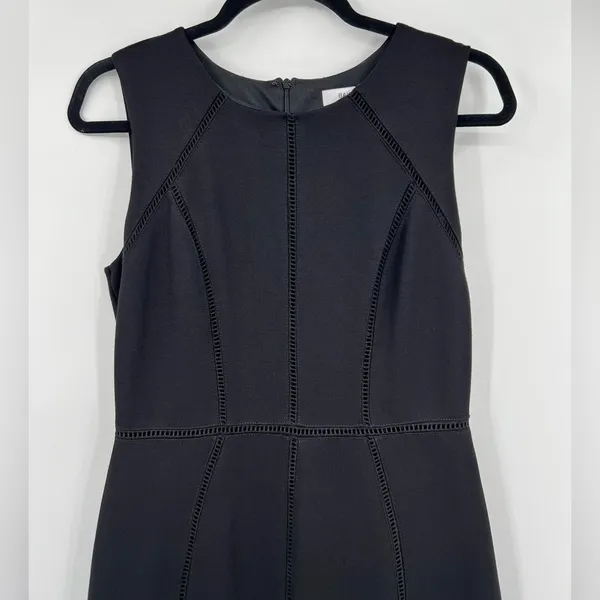 Bailey44 Sheath Midi Dress Sleeveless Cut Outs Zipper Lined Black Size Medium - Image 2