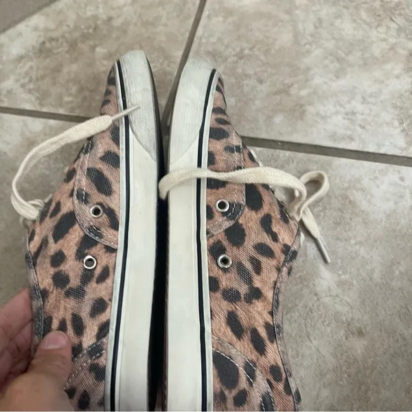 RE/DONE Low Top Skate Sneakers Faded Leopard Print Canvas Size 37 Pre Owned‎ - Image 10