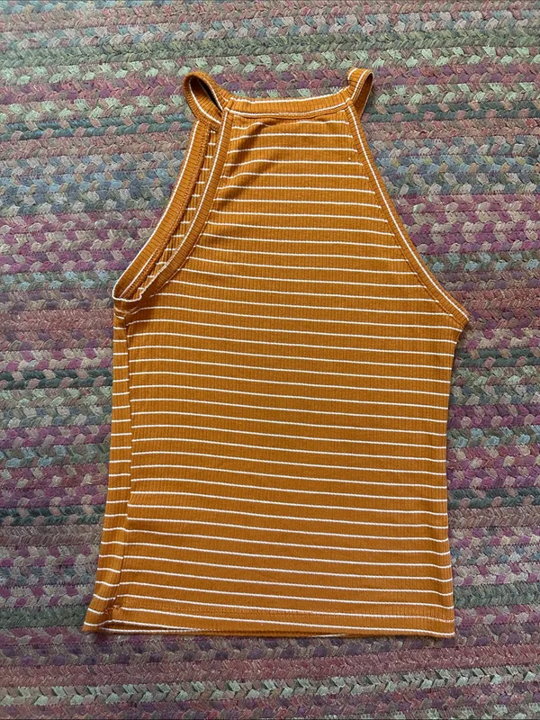Orange Striped Ribbed High - Image 2