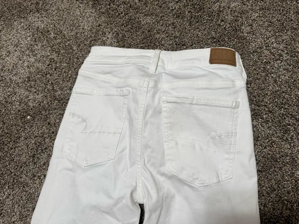 American Eagle High-Rise Jeggings White Next Level Stretch - Image 5