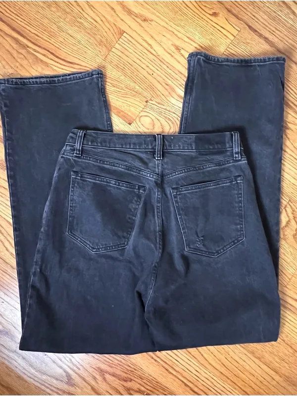 Abercrombie and Fitch 90s Curve Relaxed High Rise Jean Cross Waist Black/Grey 29 - Image 6