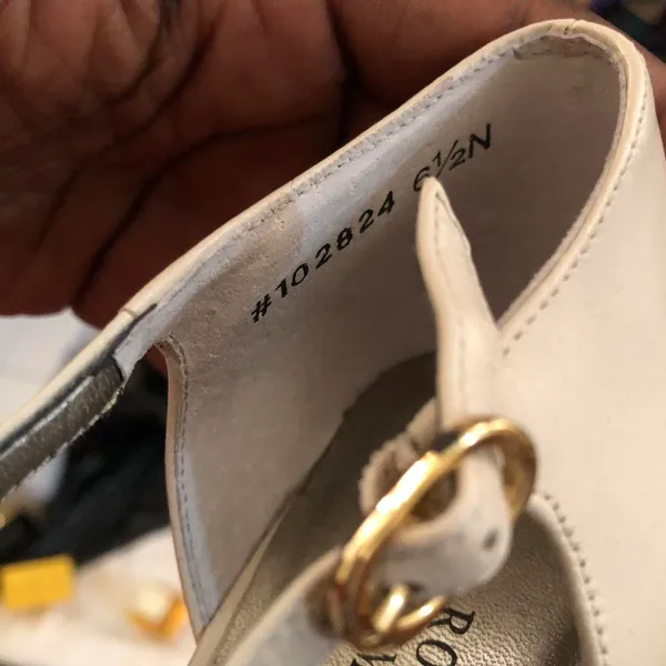 Ros Hommerson VTG Cream beige white t-strap ballet flats mary jane whimsy whimsical #fairycore #balletcore #preppy #schoolgirl 100% Genuine leather Great for a whimsical fairy aesthetic / preppy school girl / office siren core - Image 6
