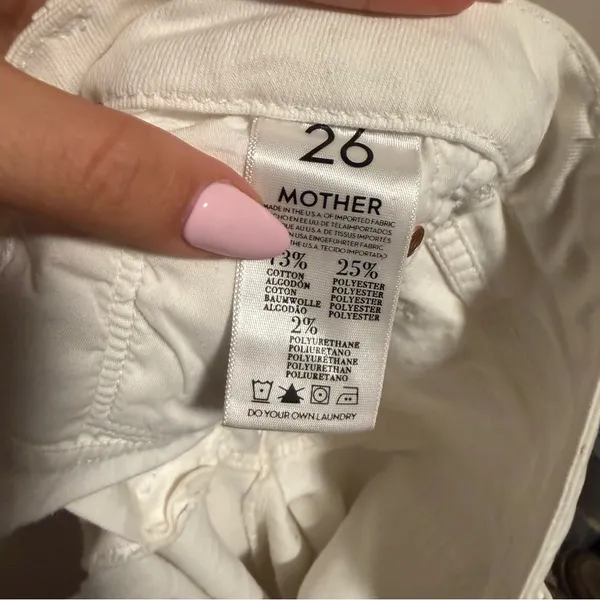 Mother Denim The Looker Skinny Jeans in Mirror Mirror White- Size 26 - Image 10