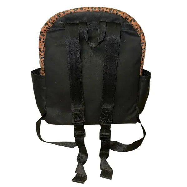 Petunia Pickle‎ Bottom Leopard Diaper Bag Backpack Black Brown Travel - Image 4