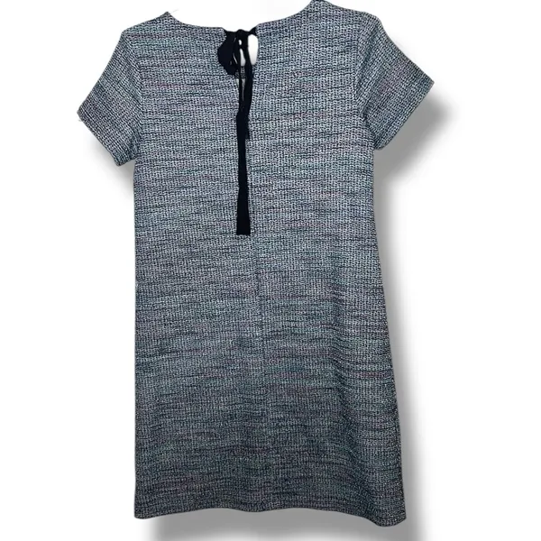 LOFT Blue Multi Tweed Sheath Dress Short Sleeve Pockets Size 0 - Image 10