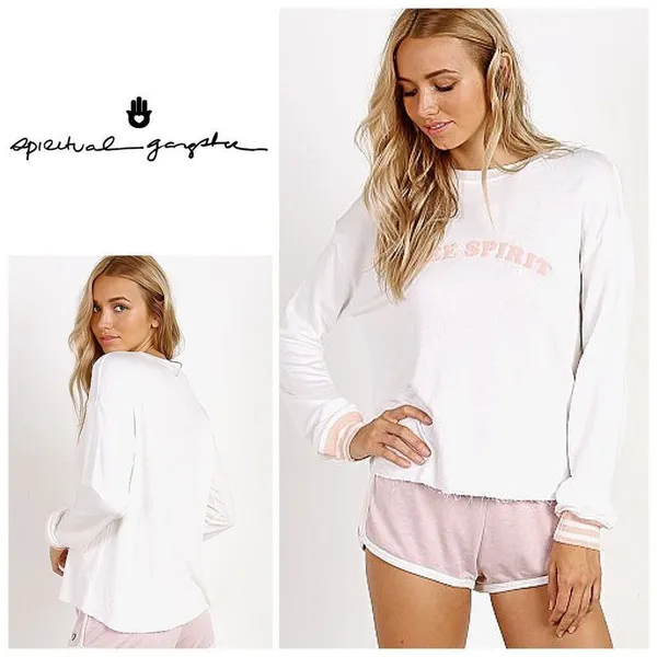New. Spiritual Gangster free spirit sweatshirt. Small. MSRP $98 - Image 8