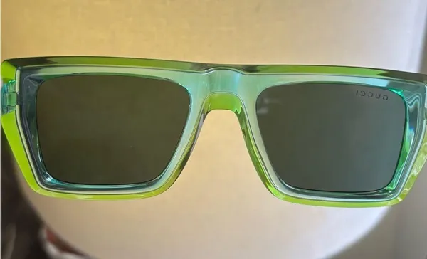 Authentic Gucci 51mm Emerald Green Acetate Sunglasses UNISEX - Image 6