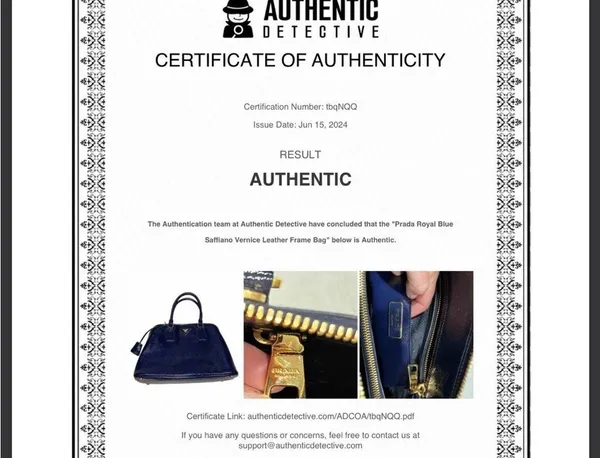 Prada Navy Blue Patent Saffiano Vernice Shoulder Bag Purse - Image 16