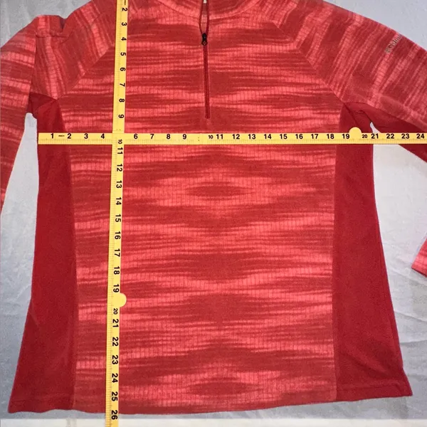 Columbia • Fleece Pink Striped 1/4 Zip Sweater • Women’s size XL • Warm & Cozy - Image 6