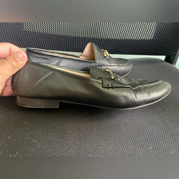 Coach Haley Leather Horsebit Loafer Black Gold Tone SZ 7.5 - Image 3