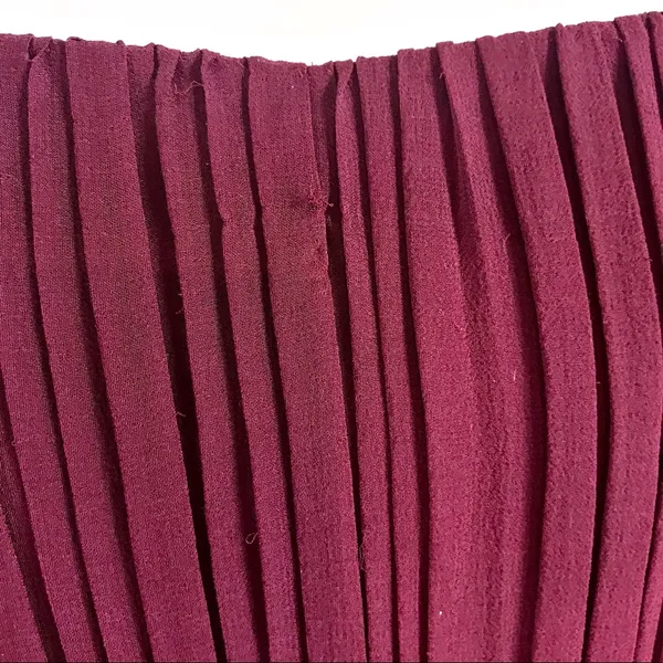 Alice & Olivia Burgundy Silk Chiffon Strapless "Mckell" Dress (10) - Image 10