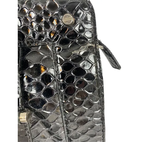 Calvin Klein embossed faux leather black purse - Image 4