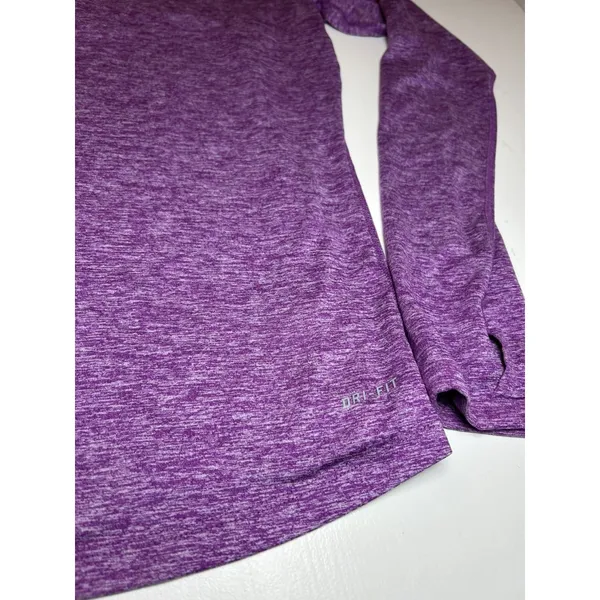 Nike Nike Heathered Purple Dri-FIT Pullover Sz M Nike Running w Thumbholes - Image 4