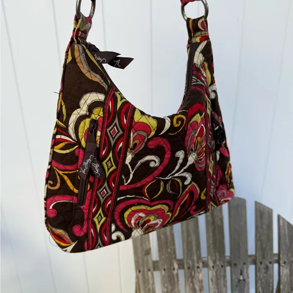 VERA BRADLEY Lisa B PUCCINI Shoulder Tote Handbag‎ 14x10” W - Image 5