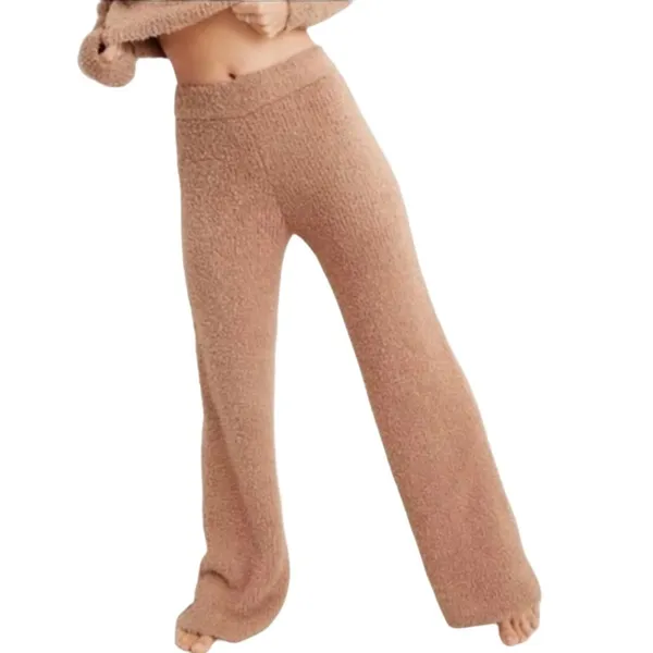 NWT Aerie Cozy Sherpa Fleece‎ Flare Leg Pants in Dark Gray - Image 6