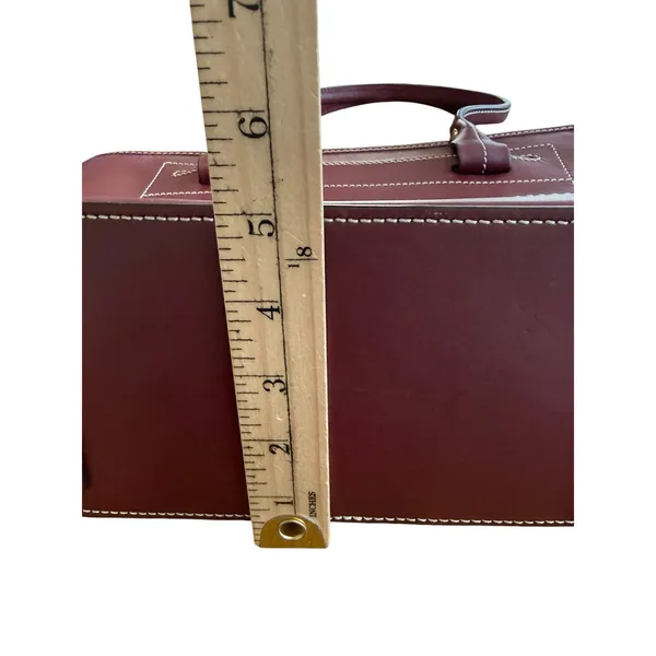 Dooney & Bourke Beacon Collection Matte Bordeaux Vacchetta Leather Shoulder Bag - Image 10