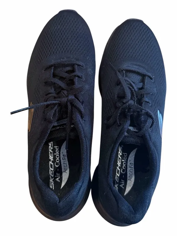 Skechers Women's Black Mesh Lace-Up Arch Fit Sneakers - Image 5