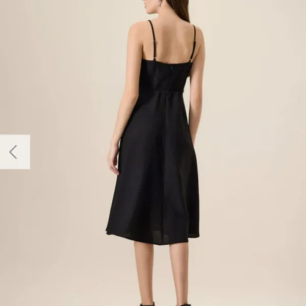 RIHOAS The Black Sweetheart Neck Slip Midi Dress 22 - Image 2