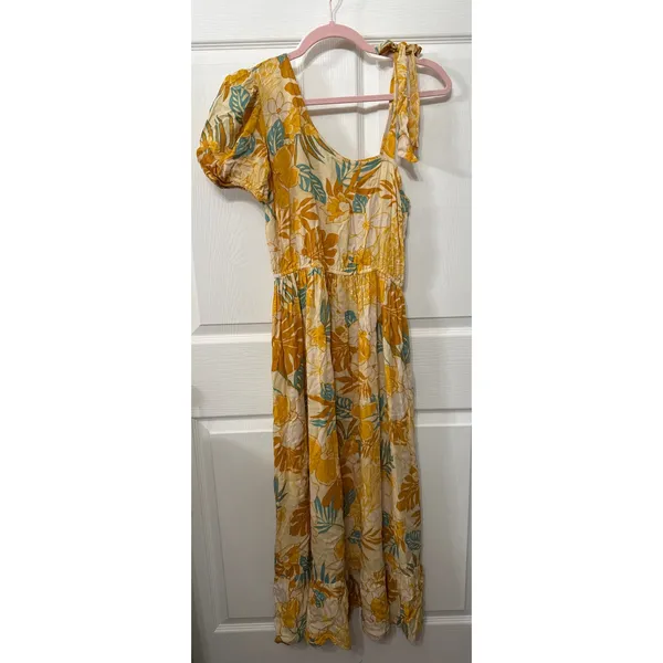 NWT Band of the Free Pineapple Cream Avila One-Shoulder Dress, S - Image 3