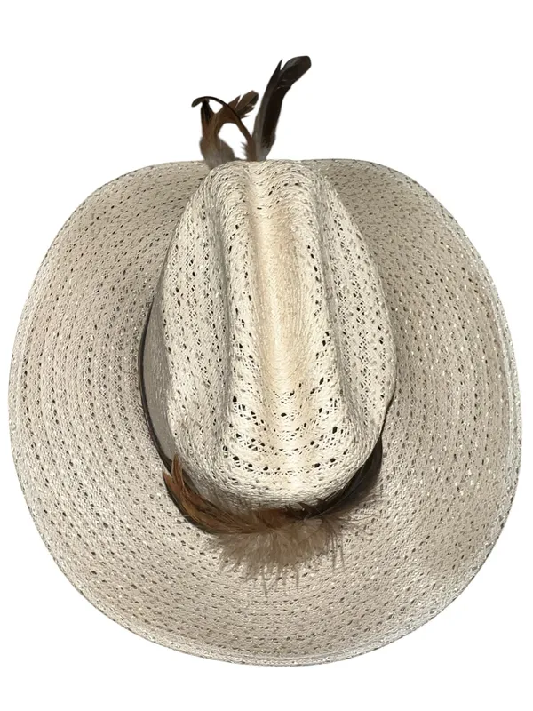 Cute natural straw cowgirl hat - Image 5