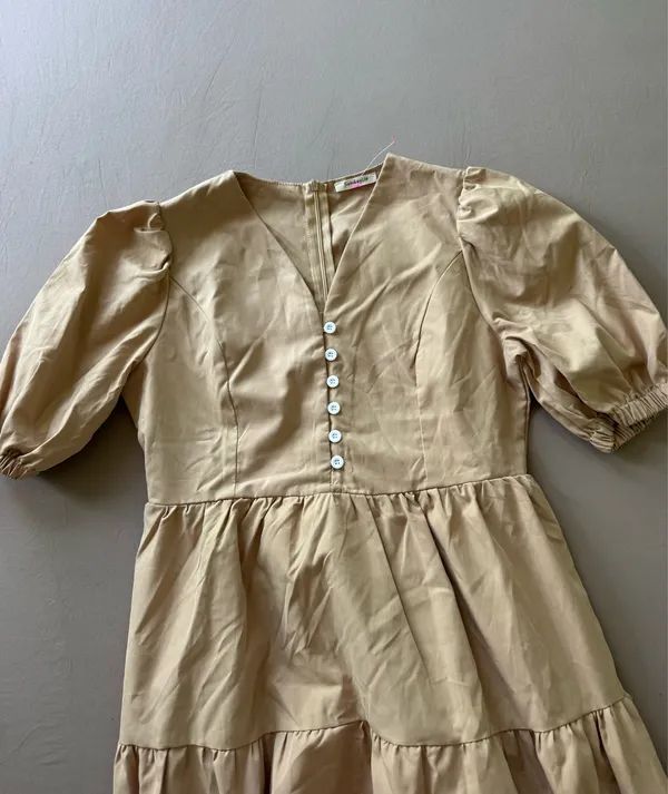 Sunday Up Boho Puff Sleeve Tiered Midi Dress - Image 5