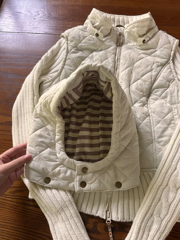 White Free People Winter Jacket  - Image 3