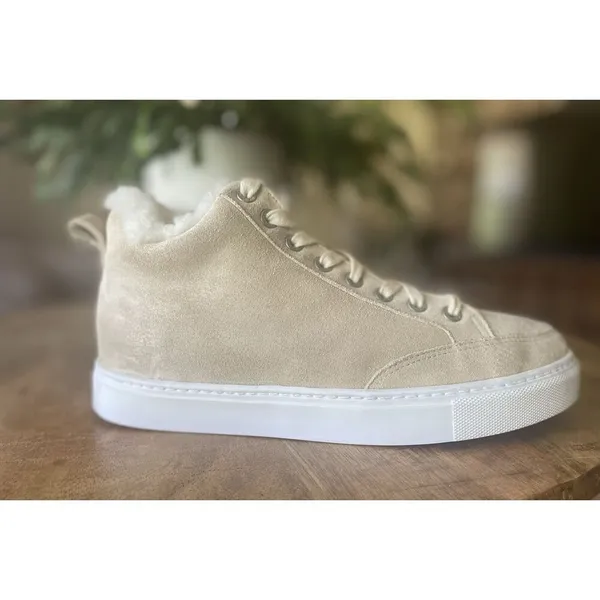 J/Slides NYC Pink Men’s US 8.5 /Unisex EU 42 Shearling Lined High Top Sneakers - Image 3