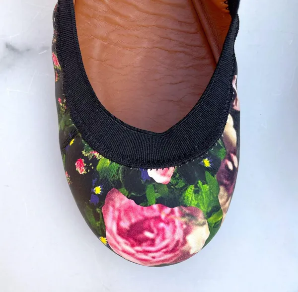 Givenchy rose floral-print camouflage elasticated ballet flats size 36.5 US 6 - Image 8