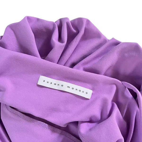 Susana Monaco Ruched Slit Maxi‎ Dress in Violet - Image 11
