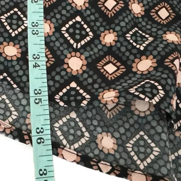 Ann Taylor LOFT Geometric Floral Shirt Dress Pink Gray Long Sleeve Women’s XS/S - Image 9