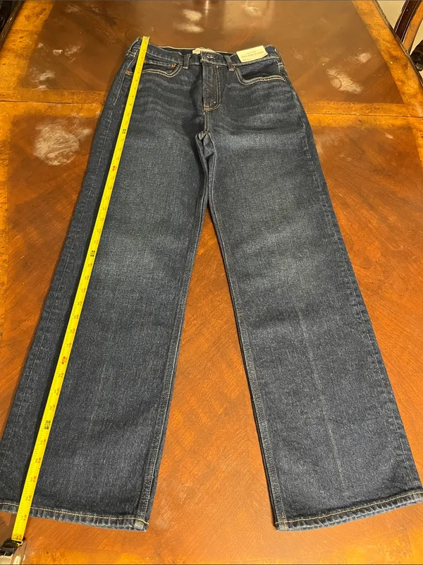 Abercrombie & Fitch Dark Blue Bootcut Jeans - Image 6