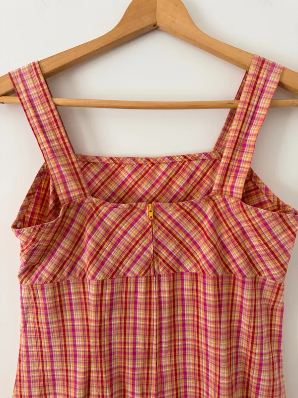 California Concepts Vintage 90s Y2k Pink Plaid Mini Dress - Image 7