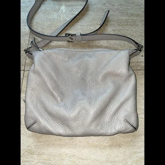 KATE SPADE Pebble‎ Leather Purse Crossbody Shoulder HandBag Beige Tan Ivory - Image 3