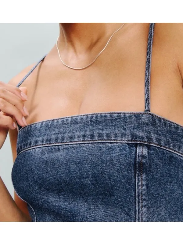 Reformation Elma Denim Mini Dress 6 - Image 3
