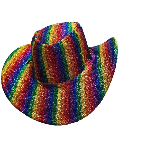Rainbow sparkle glitter Cowboy Hat & Tutu Set pride LGBTQIA+ rainbow halloween - Image 6