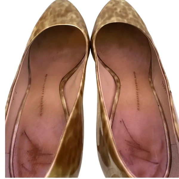 Giuseppe Zanotti Patent Leather Heels Animal Print Pumps Women's‎ Size 38 US 8 - Image 10