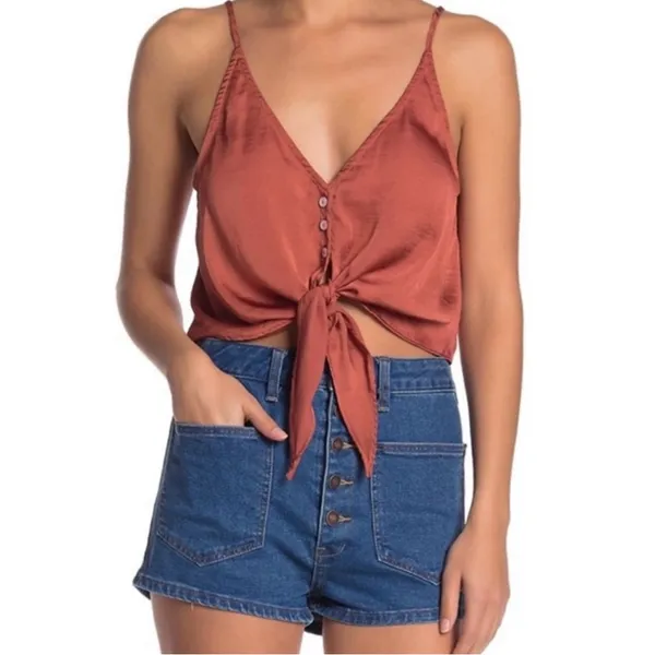 Free People We the Free Bridgette Exposed Button Fly‎ High Rise Denim Shorts 28 - Image 8