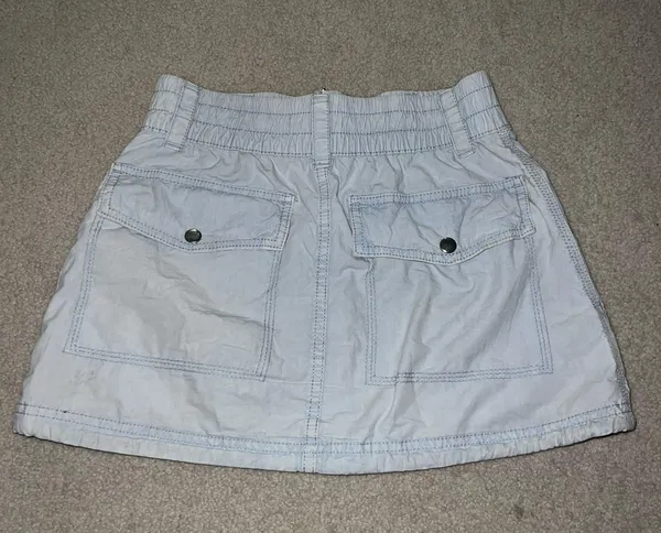 ASOS Bershka Light Blue Cargo Skirt - Image 2