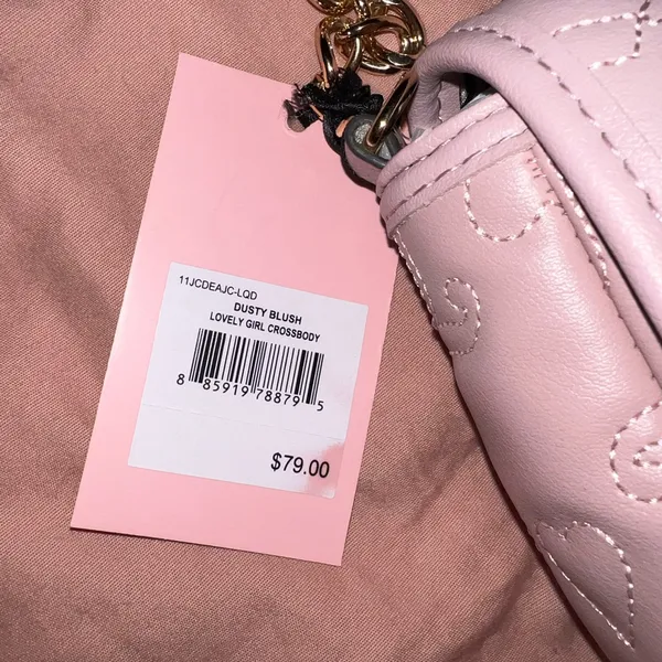 Juicy Couture Dusty Rose Pink Crossbody Bag with Gold hardware and rhinestones‎ - Image 4