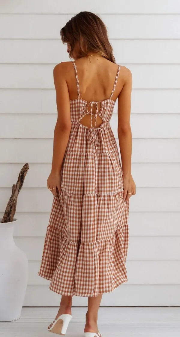 Hello Molly Maxi Gingham Dress - Image 2