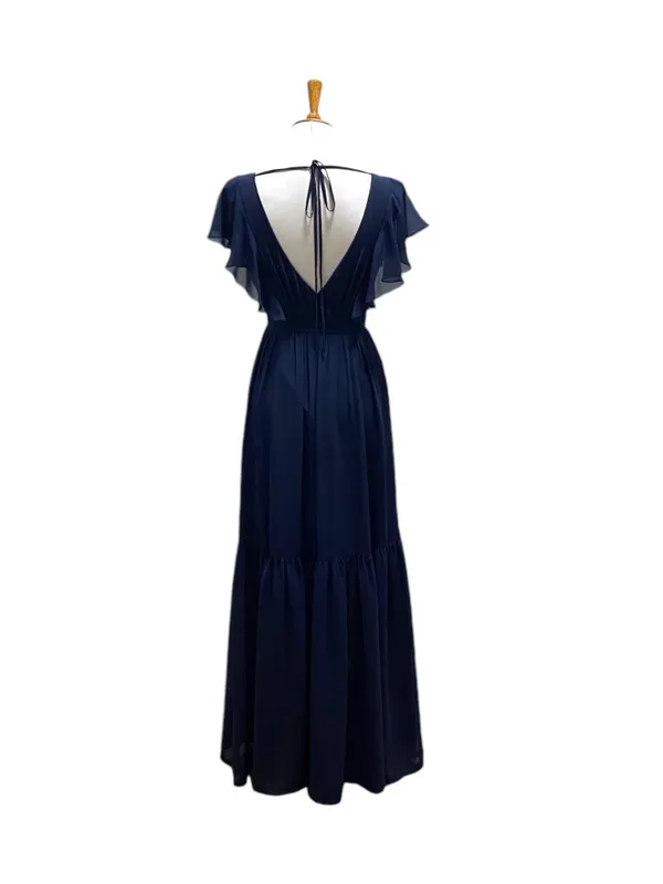 White By Vera Wang Maxi Dress Navy Blue Size 2 Wedding Special Occasion Boho - Image 13