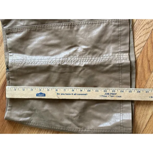 Free People Modern Femme Vegan Leather‎ Mini Skirt Size 2 Brown Short Faux - Image 4