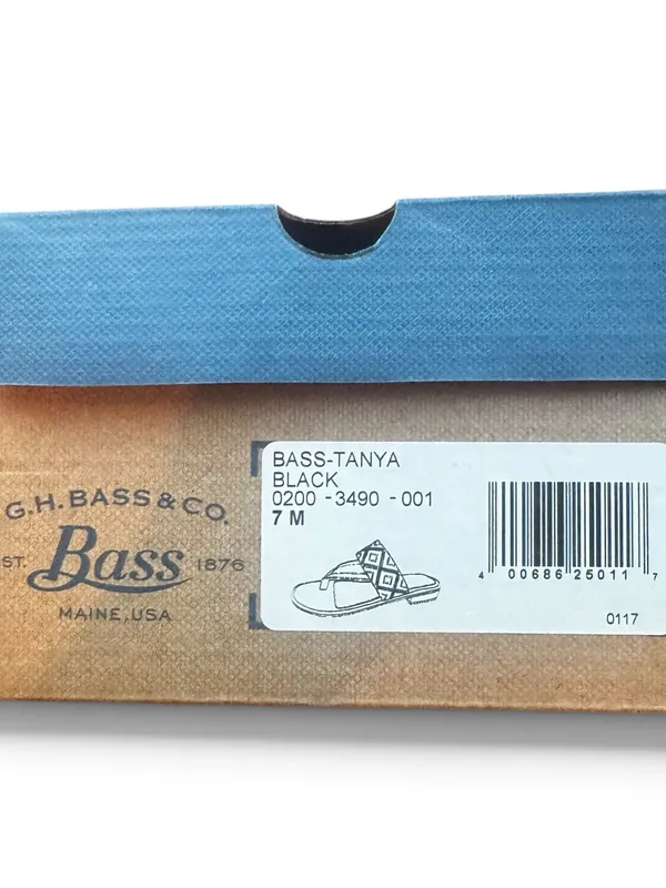 Bass Tanya Black Studded Toe-Post Slide Sandals - Image 6