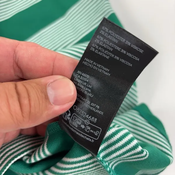 Maeve Tank Top Womens XS Green Striped V-Neck Sleeveless Knit Anthropologie - Image 11