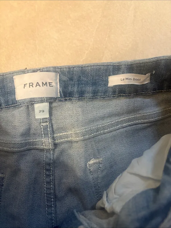Frame Denim Blue Flare Wide-Leg Jeans - Image 4