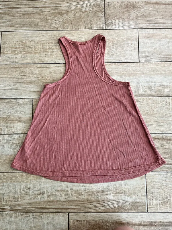 Womens Free People Intimately Orange Ribbed Tank - XS - Image 3