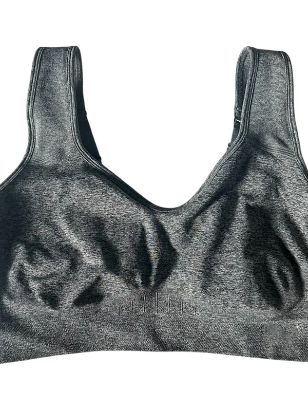 PUMA Heather Grey Adjustable Strap Sports Bra Size Large - Image 3